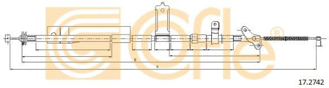 Linka hamulca COFLE 17.2742 522516