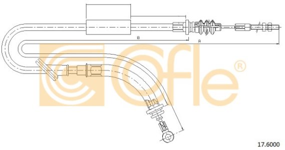 Linka hamulca COFLE 17.6000 0K55244150G