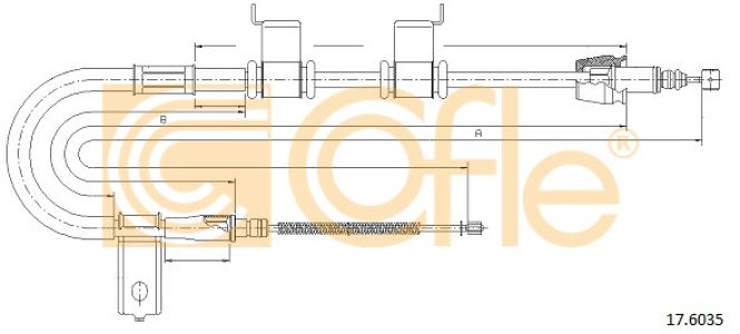 Linka hamulca COFLE 17.6035 597601G300