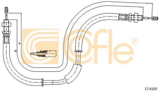 Linka hamulca COFLE 17.6105 04683286AD