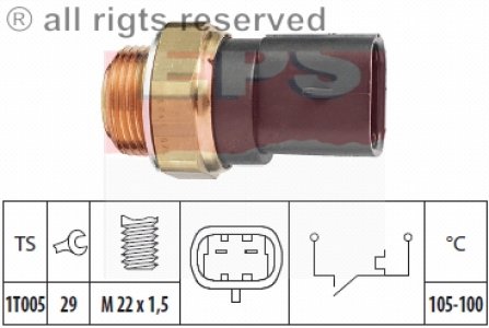 Włącznik wentylatora chłodnicy FACET 1.850.241 1341011