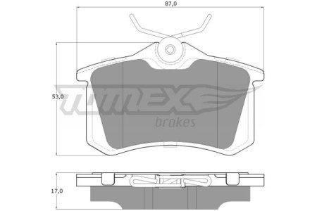 Klocki hamulcowe TOMEX 1624 425420 PEUGEOT 207  07- TYŁ