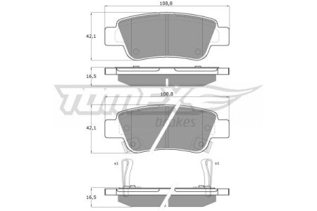 KLOCKI HAMULC. HONDA CR-V IV  12- TYŁ