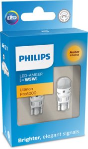 Żarówka LED W5W 24V 4000K PHILIPS 11961AU60X2 WY5W ULTINON PRO6000SI pomarańczowa