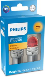 Żarówka LED PY21/5W PHILIPS 11499AU60X2 PY21/5W ULTINON PRO6000SI pomarańczowa