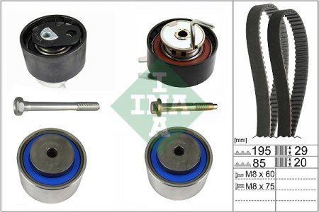 Zestaw rozrządu (z paskiem) INA 530076410 081640 CITROEN