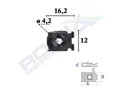 Blaszka montażowa ROMIX COMPANY C70693 N90698803 VW AUDI SKODA SEAT