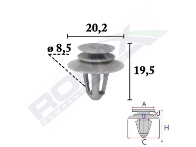 Spinka tapicerska ROMIX COMPANY C70699 A0089880978 MERCEDES