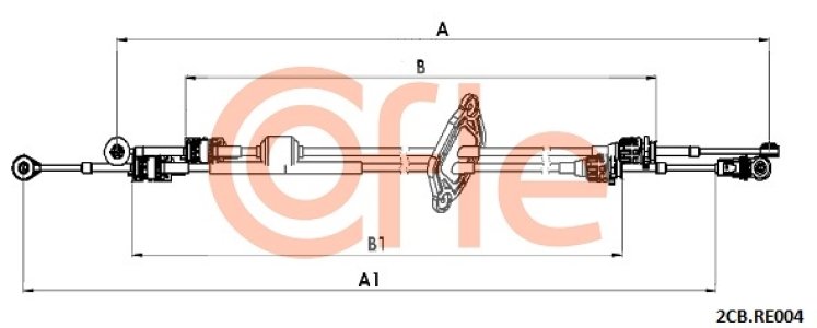 Linka zmiany biegów COFLE 92.2CB.RE004 349352849R RENAULT