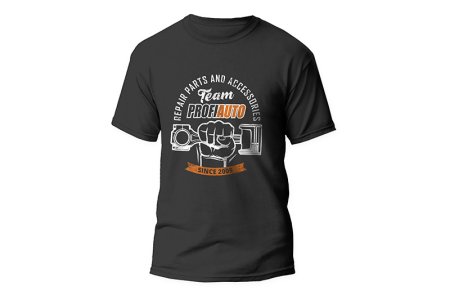 T-shirt czarny męski PROFIAUTO PRA U315 PA TEAM XL