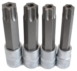Zestaw nasadek TORX 1/2 TECHMAN A-TBX4 TRZPIEŃ TORX ZESTAW 4 SZT TX70 TX80 TX90 TX100