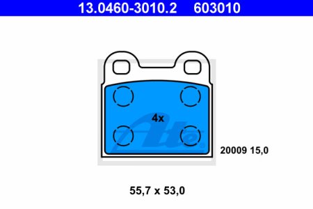 Klocki hamulcowe ATE 13-0460-3010-2 20009150
