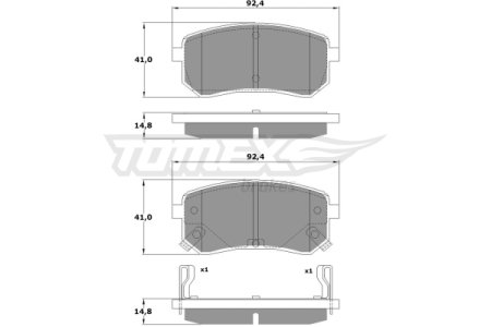 Klocki hamulcowe TOMEX C 1580 5830207A00