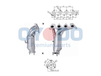 Katalizator OYODO 10N0106-OYO 036253020JX SEAT SKODA VW