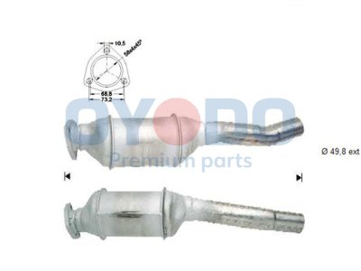 Katalizator OYODO 10N0137-OYO 8A0131702MX AUDI