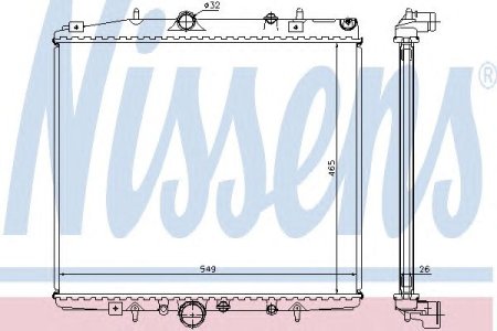 Chłodnica silnika NISSENS 63695 9641728180