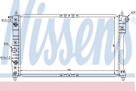 Chłodnica silnika NISSENS 61667 96273594