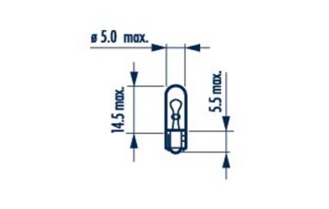 ŻARÓWKA W1.2W 12V CAŁOSZKLANA MATOWA