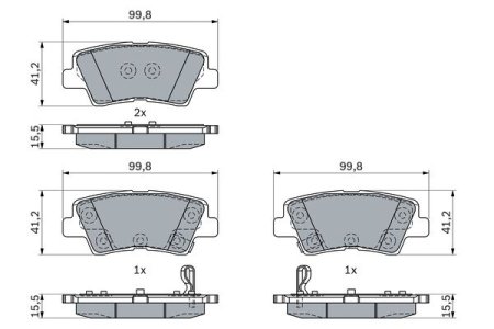 Klocki hamulcowe BOSCH 0986424959 58302S0A50 HYUNDAI I30 2,0 N 17- tył