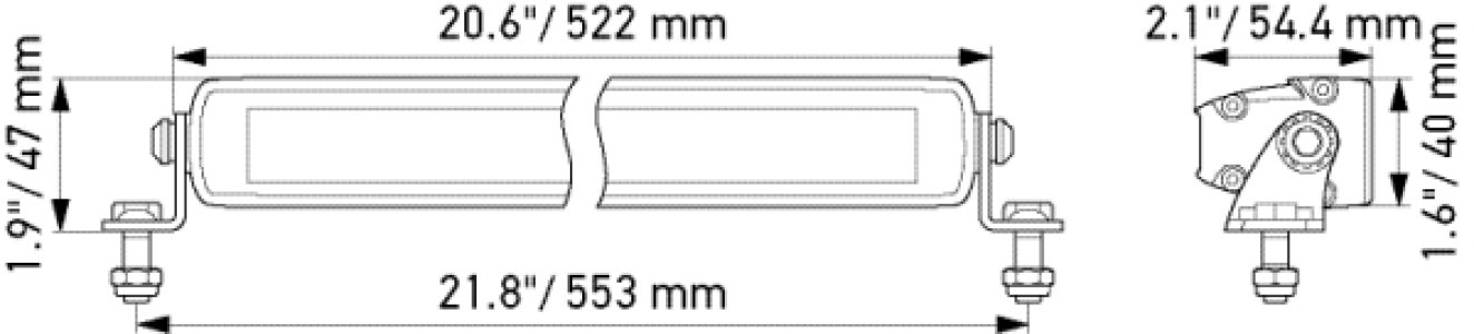 Reflektor dalekosiężny HELLA 1FJ358176301 BLACK SERIES
