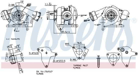 Turbosprężarka NISSENS 93254 070145701N VW