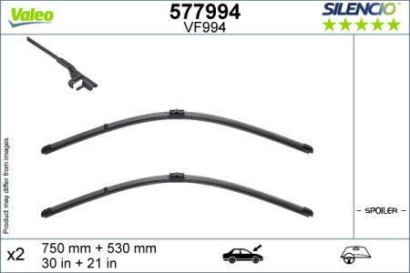 Wycieraczki VALEO 577994 61612410957 SILENCIO FLAT BLADE X2 750/530 przód