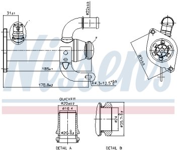 Zawór recyrkulacji spalin NISSENS 989278 161835 FORD MONDEO 07