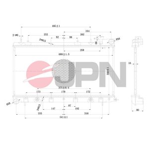Chłodnica silnika JPN 60C9050-JPN 45111SA030 