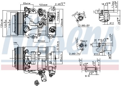 Kompresor klimatyzacji NISSENS 890156 8831007060 TOYOTA