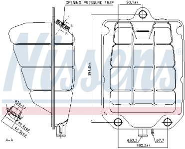 Zbiorniczek wyrównawczy NISSENS 996055 98426670 IVECO