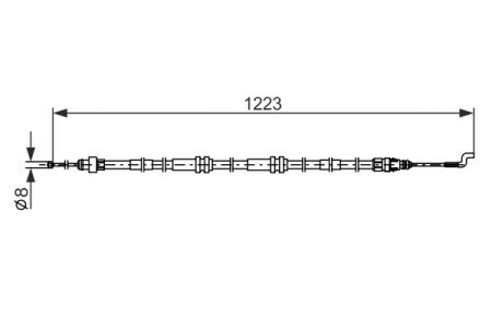 Linka hamulca ręcznego BOSCH 1987482862 7E8609701 VW T5 03-15