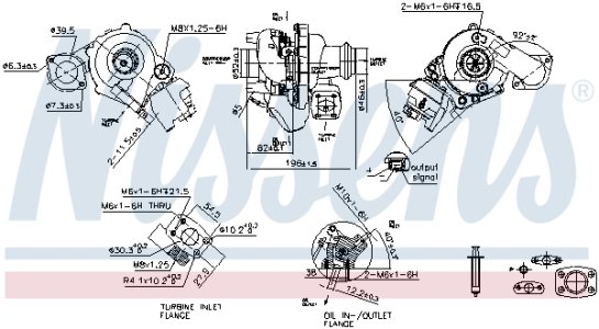 Turbosprężarka NISSENS 93421 1801856 CITROEN FORD MAZDA PEUGEOT VOLVO