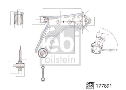 Wahacz FEBI BILSTEIN 177891 51810664 FIAT P