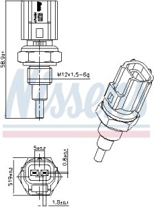 Czujnik temperatury wody NISSENS 207098 1920KP 
