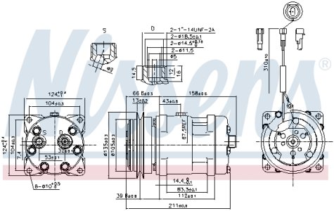 Kompresor klimatyzacji NISSENS 89220 98462948 IVECO