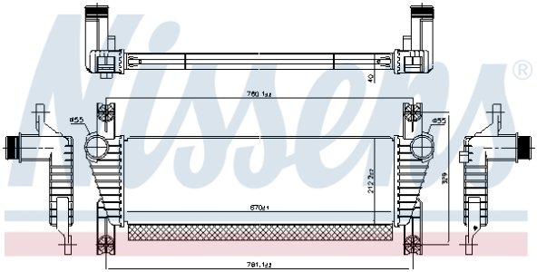 Intercooler NISSENS 961581 1725624 FORD