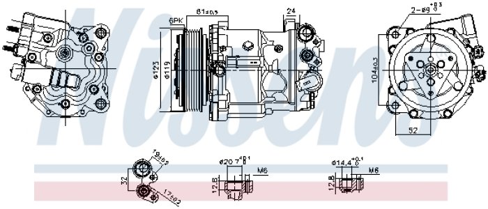 Kompresor klimatyzacji NISSENS 89398 9650985580 CITROEN