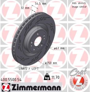 Tarcza hamulcowa ZIMMERMANN 400.5500.54 1664210712 MERCEDES W166 M-KLASA 11-15 LP