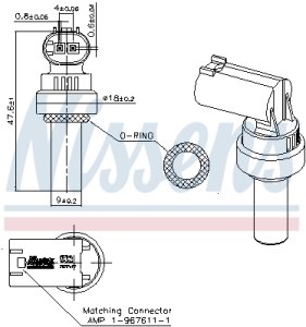 Czujnik temperatury wody NISSENS 207046 0005425118 