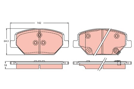 Klocki hamulcowe TRW GDB2185 84120877 OPEL INSIGNIA B 17- przód