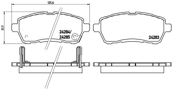 Klocki hamulcowe BREMBO P16013X DFY13328ZA MAZDA 2 07- przód