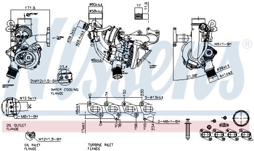 Turbosprężarka NISSENS 93414 55565353 OPEL
