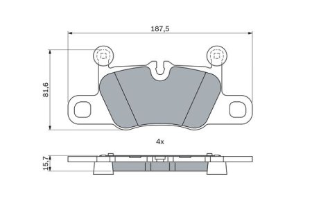Klocki hamulcowe BOSCH 0986424971 9Y0698451E PORSCHE CAYENNE 17- tył