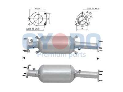 Filtr cząstek stałych OYODO 20N0044-OYO 18160R07E00 HONDA