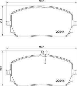Klocki hamulcowe BREMBO P50152 0004207200 MERCEDES W177 A-KLASA 18- przód