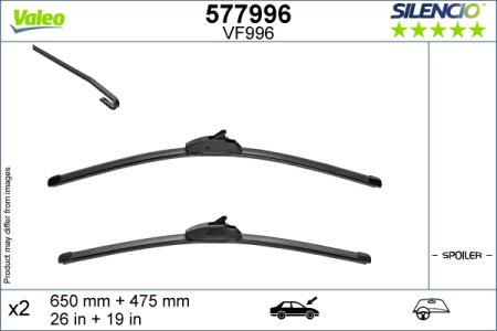 Wycieraczki VALEO 577996 288905MR0A SILENCIO FB OE 650/475 przód