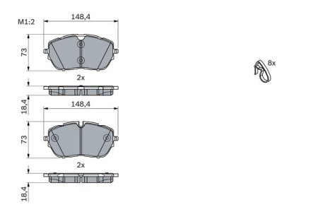 Klocki hamulcowe BOSCH 0986494946 1612373080 PEUGEOT 308 II GT 14-21 przód