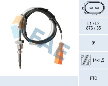 Czujnik temperatury spalin FAE 68028 03G906088F SEAT VW