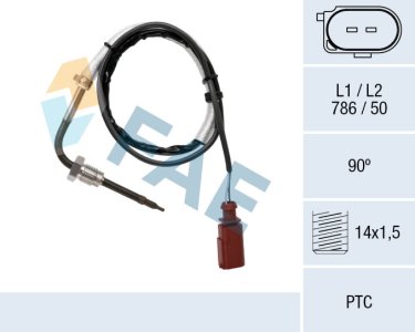 Czujnik temperatury spalin FAE 68089 8E0906088 AUDI