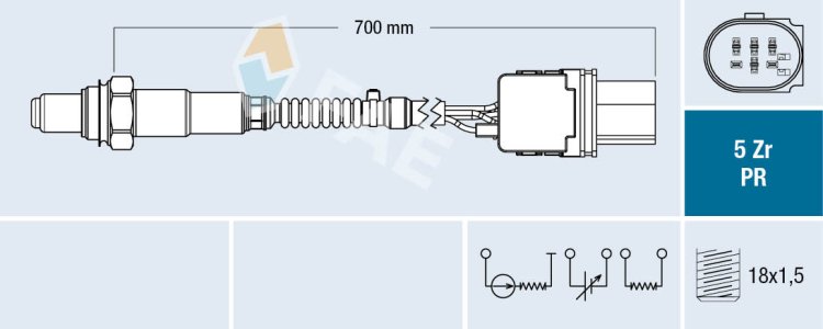 Sonda lambda FAE 75127 13627801158 BMW NISSAN VAG